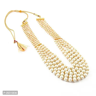 Sharma Jewellers Stylish Crystal Bead Necklace Traditional Jewellery Set for Women in Golden Color