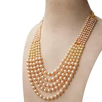 Sharma Jewellers Stylish Crystal Bead Necklace Traditional Jewellery Set for Women in Golden Color-thumb1