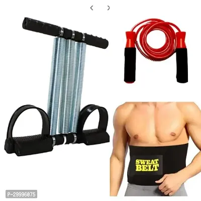 Useful Triple Tummy Trimmer Combo With Swet Belt and Skipping Rope