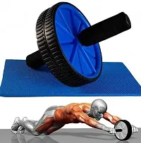 Combo of Sweat Belt and Gym Roller Abs Exerciser Waist-Trimmer for Burn Off Calories-thumb2