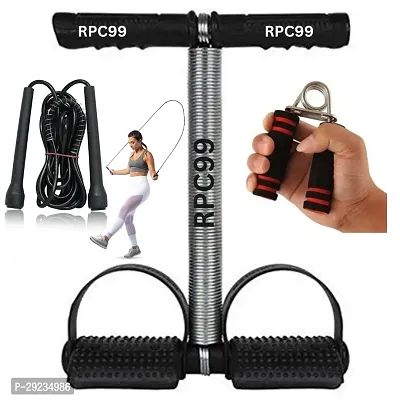 Single Tummy Trimmer and V shape hand Grip and Skipping Rope Pack of 3