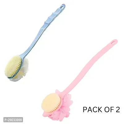 2 IN 1 Bath Body Brush with Soft Loofah and Bristles 2 PC