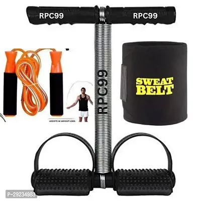 Skipping rope with single tummy Trimmer and sweat belt pack of 3