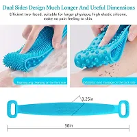 Silicone Massager Bath Dual Side Back Scrubber Belt Body Bath Brush-thumb2