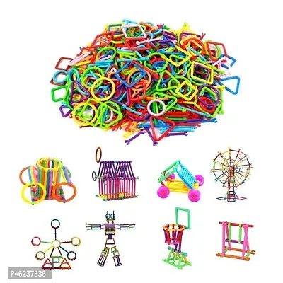 Assembly Colorful Straw Educational Building Blocks for Kids-thumb0