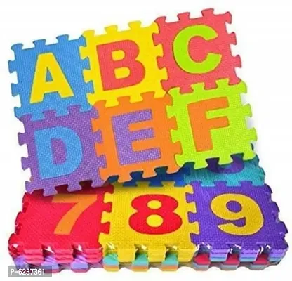 Mini Puzzle Foam Mat for Kids, Interlocking Learning Alphabet and Number Mat for Kids-thumb0