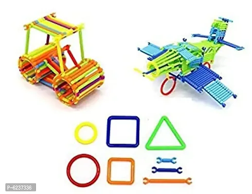 Assembly Colorful Straw Educational Building Blocks for Kids-thumb2