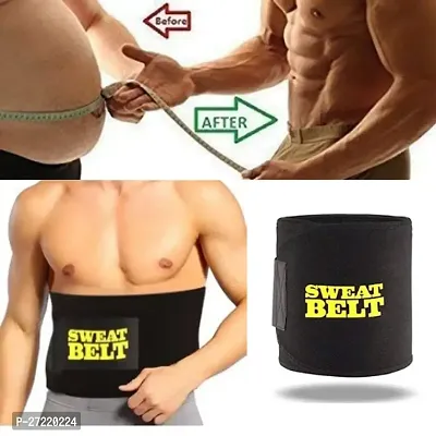 Sweat Belt Men Black Waist Trimmer Sweat Slim Body Shaper Belt (X - Large)-thumb0