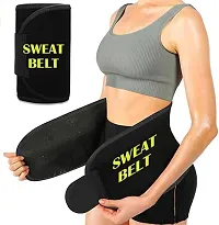 Sweat Belt Men Black Waist Trimmer Sweat Slim Body Shaper Belt (X - Large)-thumb2