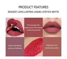 Long-Lasting Wear Non-Stick Cup Waterproof Matte Liquid Lipstick Set Of 6-thumb1