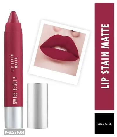 Beauty Lip Stain Matte Lipstick Lipstick (Bold Wine)-thumb2