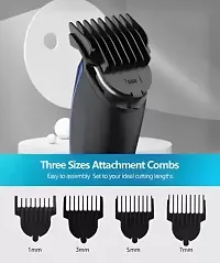 HTC AT-538 Rechargeable Hair Beard Trimmer for Men Trendy Styler HTC Trimmer Stainless Steel Sharp-thumb2