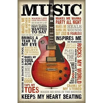Bcreative Music Inspires Me (Officially Licensed) Poster by Seven Rays