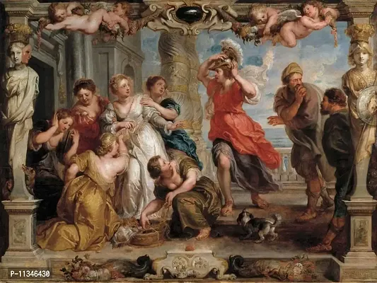 Artangle Rubens, Peter Paul (and Workshop) - Aquiles descubierto por Ulises entre las hijas de Licomedes, Print