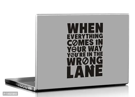 Seven Rays Wrong Lane Laptop Skin Covers Fits for All Models for Screen Size Dimensions - 15 x 10 Inches-thumb0