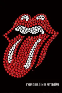 Artangle Paper Bravado Rolling Stones Tongue Glitter Poster (Small, 12 x18 Inch)-thumb2