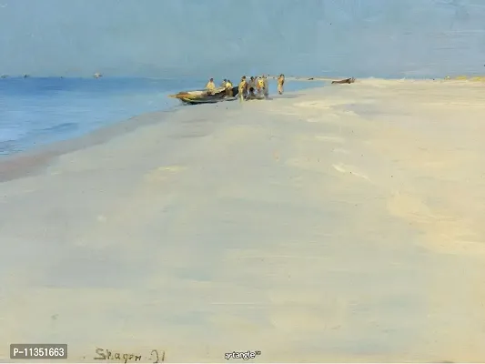 Artangle Peder Severin Kroyer - Fishermen on the Beach at Skagen, 1891 Print