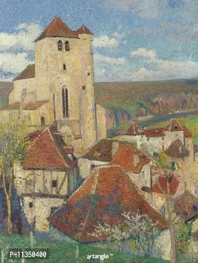 Artangle Henri Martin - The Village of Saint-Cirq-Lapopie Print