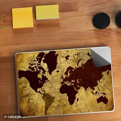 Seven Rays Grunge Vintage World Map Laptop Skin