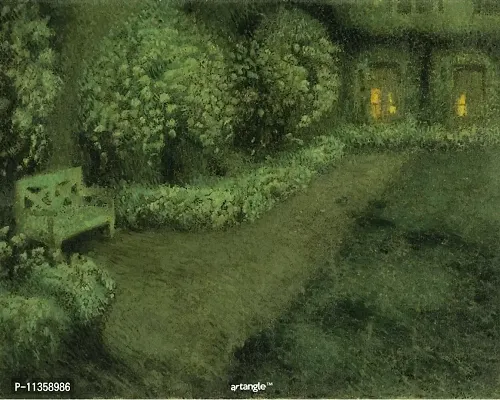 Artangle Henri Le Sidaner - White Garden under the Moon, Gerberoy, 1925-30 Print