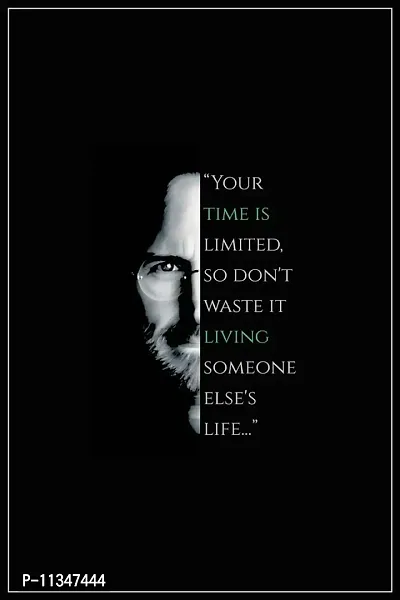 Seven Rays Abstract Steve Jobs - Your time is Limited (Small) Poster ,multicolor
