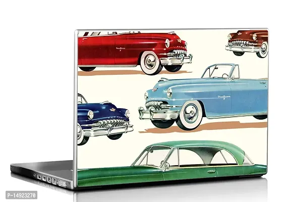 Seven Rays Vintage Cars Laptop Skin Covers Fits for All Models for Screen Size Dimensions - 15 x 10 Inches-thumb0