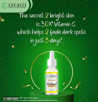 lucacci Vitamin C Face Serum Skin Brightening Whitening Anti Aging Face oil dark circle dark spots pimple removal for dry skin for oily skin Glow  Fairness