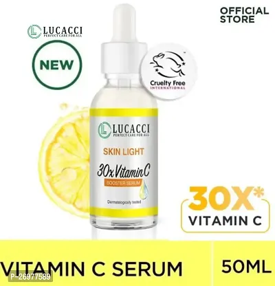 lucacci Vitamin C Face Serum Skin Brightening Whitening Anti Aging Face oil dark circle dark spots pimple removal for dry skin for oily skin Glow  Fairness-thumb0