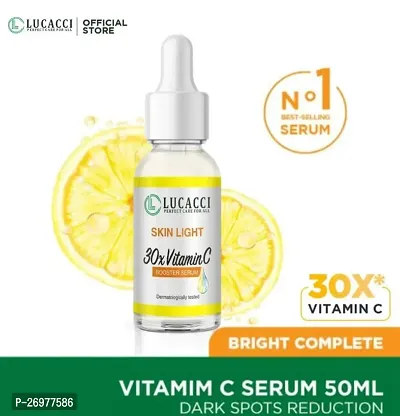 lucacci Vitamin C Face Serum Skin Brightening Whitening Anti Aging Face oil dark circle dark spots pimple removal for dry skin for oily skin Glow  Fairness-thumb0