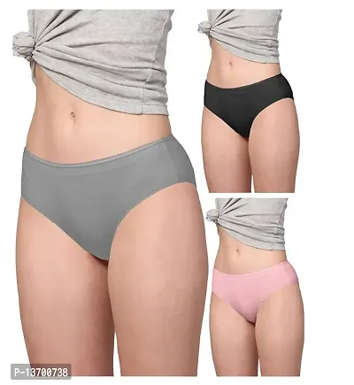 Women Ice Silk Panties Pack Of 3