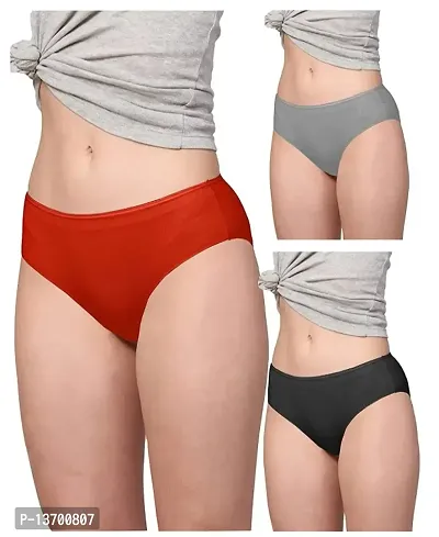 Women Ice Silk Panties Pack Of 3