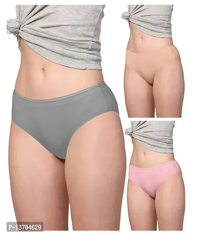 Women Ice Silk Panties Pack Of 3