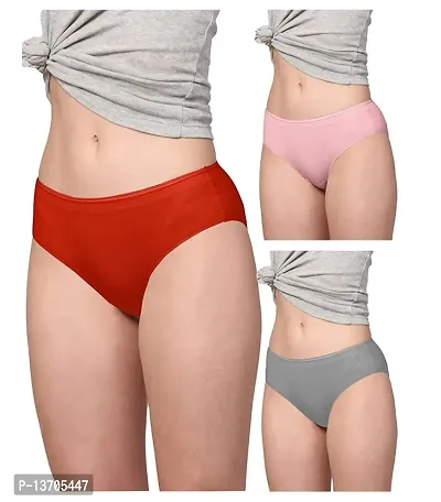 Women Ice Silk Panties Pack Of 3