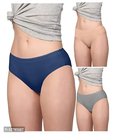 Women Ice Silk Panties Pack Of 3