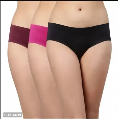 Women Ice Silk Panties Pack Of 3