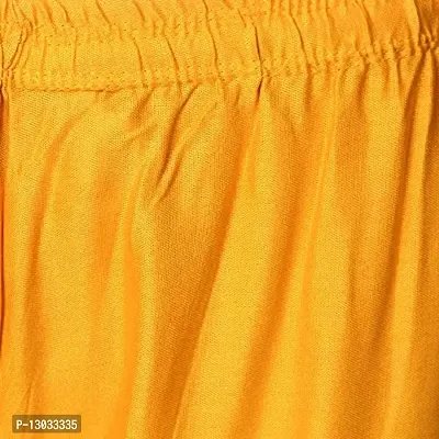 Swastik Stuffs Rayon Palazzo Pant for Women/Girls Mustard Yellow, White (Free Size_Pack of 2)-thumb3