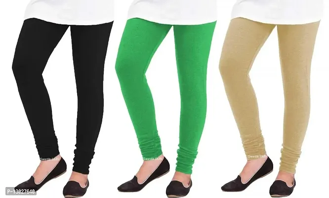 Swastik Stuffs Woolen Leggings Combo Offer for Women |Churidar Woolen Leggings| Winter Wear Warm Leggings Combo Pack (Free Size, Pack of 3)