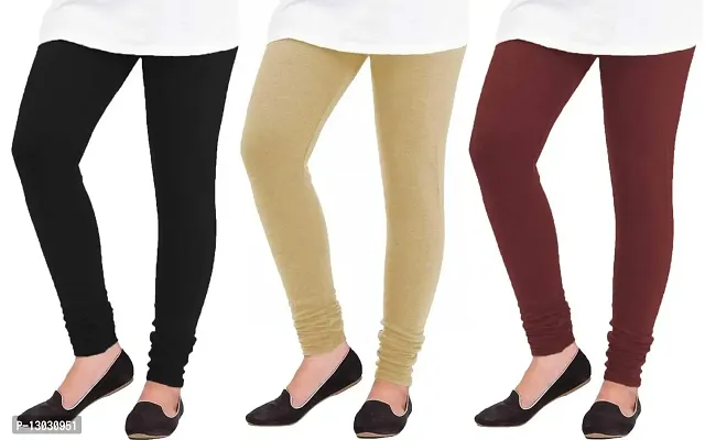 Swastik Stuffs Woolen Leggings Combo for Women (Free Size, Pack of - 3)