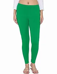 Swastik Stuffs Women's Slim Fit Cotton Blend Leggings (SSAL--SkbOG3_Sky Blue, Orange, Green_XL)-thumb2