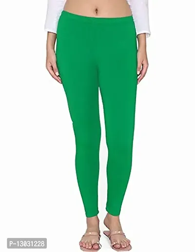 Swastik Stuffs Women's Slim Fit Cotton Blend Leggings (SSAL--SkbOG3_Sky Blue, Orange, Green_XL)-thumb3