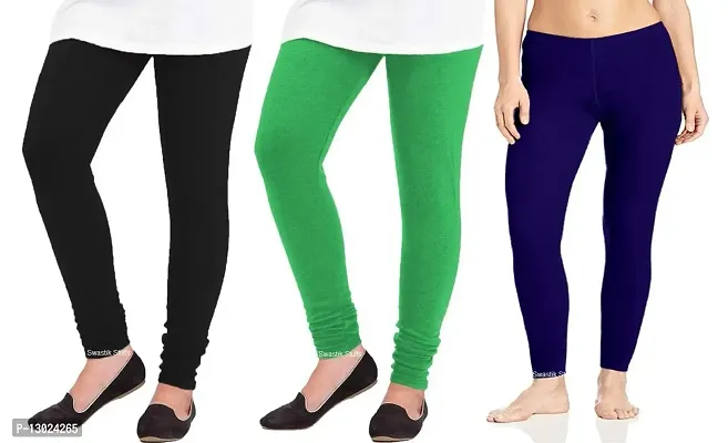 Swastik Stuffs Woolen Leggings Combo Offer for Women |Churidar Woolen Leggings| Winter Wear Warm Leggings Combo Pack (Free Size, Pack of 3)