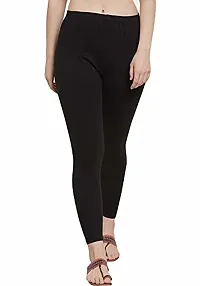 Swastik Stuffs Women's Slim Fit Cotton Blend Leggings (SSAL--BBluM3_Black, Blue, Maroon_XL)-thumb2