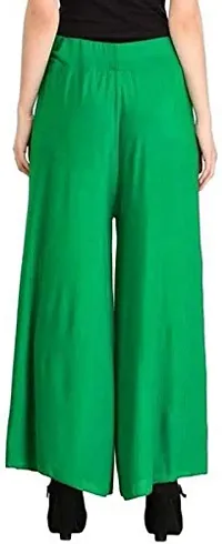 Swastik Stuffs Women's Soft & Stretchable Malai Lycra Free Size Plazzo Pants for Women Palazzo Pants for Womens Plazoo Plazo Combo (Pack of 3) Free Size-thumb1