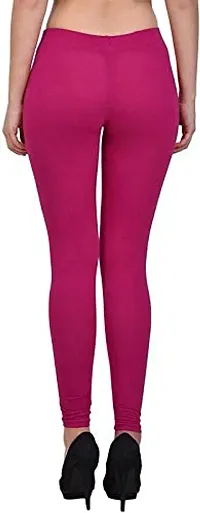 Swastik Stuffs Ankle Length Leggings Combo for Womens Free Size (SSALPY2_Pink,Yellow) (Pack of 2)-thumb1