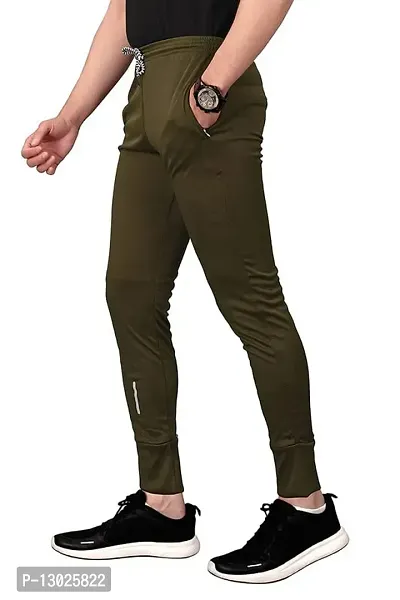 Swastik Stuffs Slim Fit,Stretchable,Regular Fit, Sports Wear, Joggers, Jeggings Track Pants for Men's (Olive Green & Navy Blue, Pack of 2, Size:M)-thumb3