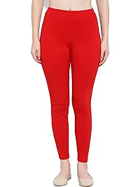 Swastik Stuffs Women's Slim Fit Cotton Blend Leggings (SSAL--BRM3_Black, Red, Maroon_XL)-thumb2