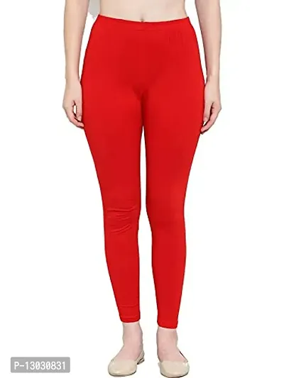 Swastik Stuffs Women's Slim Fit Cotton Blend Leggings (SSAL--BRM3_Black, Red, Maroon_XL)-thumb3