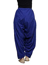 Swastik Stuffs Cotton Traditional Patiala Salwar for Women, Black, Blue (Free Size, Pack of 2)-thumb2