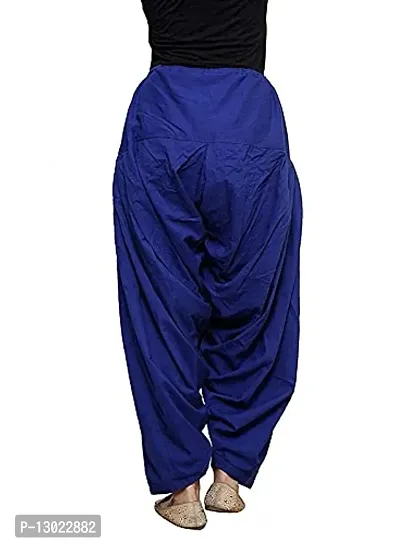 Swastik Stuffs Cotton Traditional Patiala Salwar for Women, Black, Blue (Free Size, Pack of 2)-thumb3