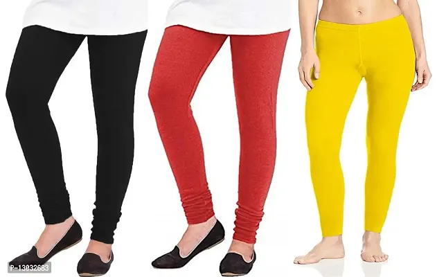 Swastik Stuffs Woolen Leggings Combo for Women (Free Size, Pack of - 3)